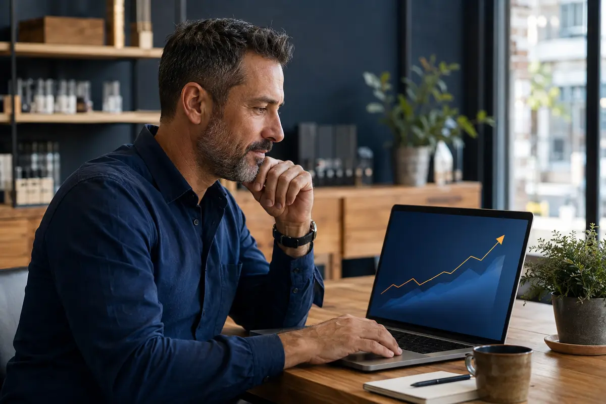 Propietario observando la evolución de su web como activo digital